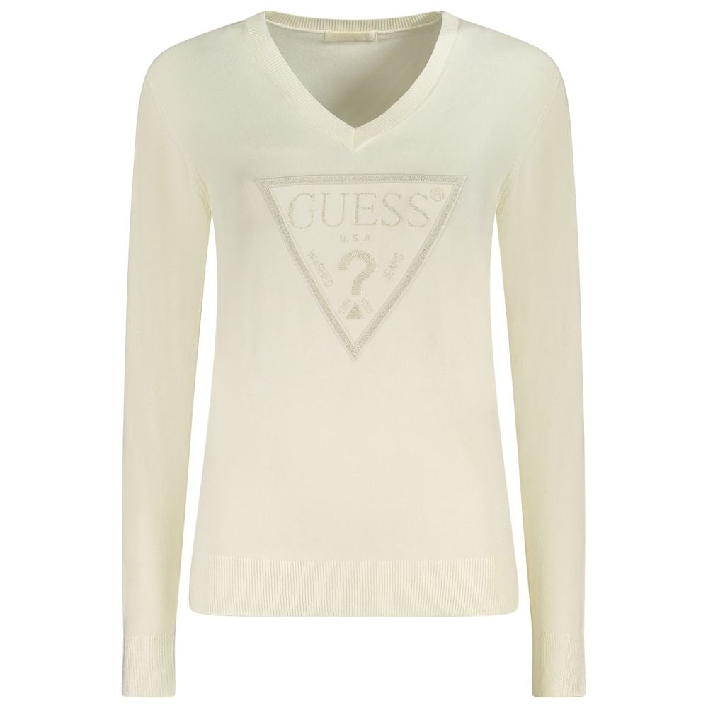 Guess Jeans Weißer Viskose-Pullover
