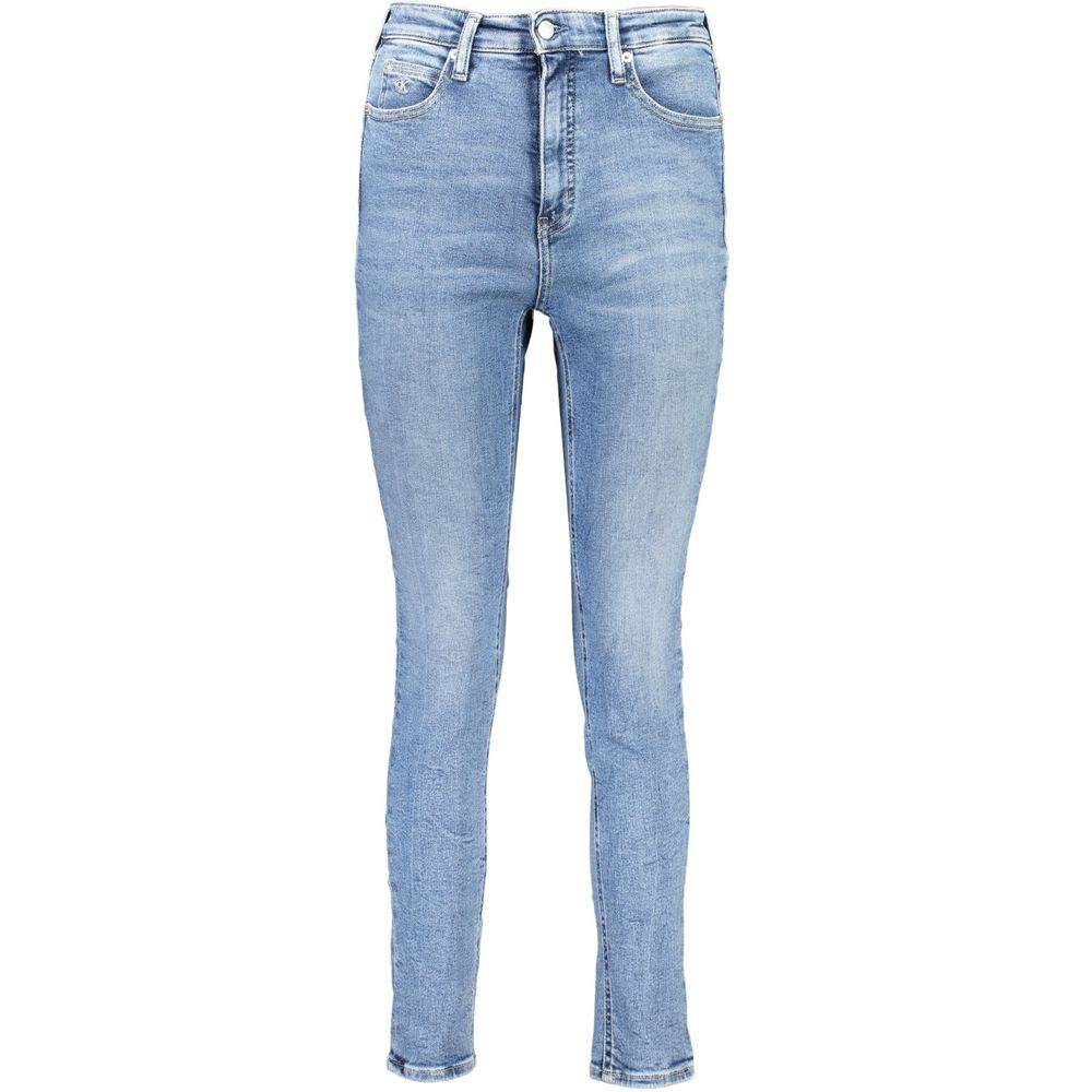 Calvin Klein Blaue Baumwoll-Skinny-Jeans für Frauen mit hohem Tragekomfort