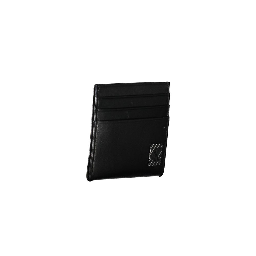 Calvin Klein Schwarzes Leder Herren Portemonnaie