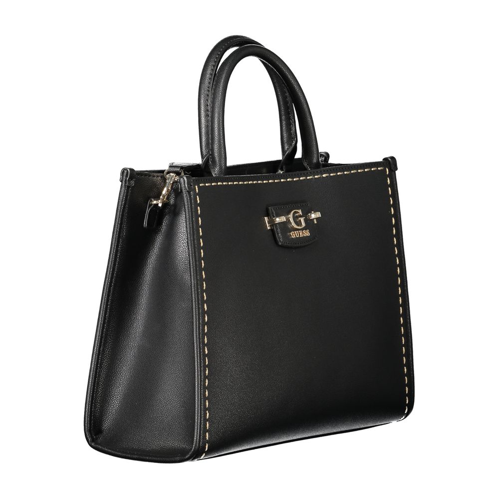 Guess Jeans Schwarz Polyethylen Frauen Handtasche