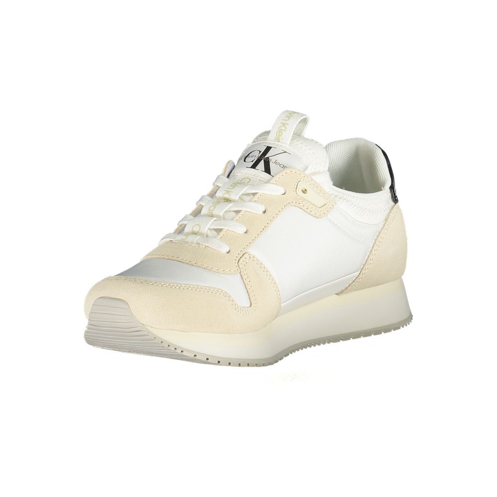 Calvin Klein Weißer Polyester Damen Sneaker