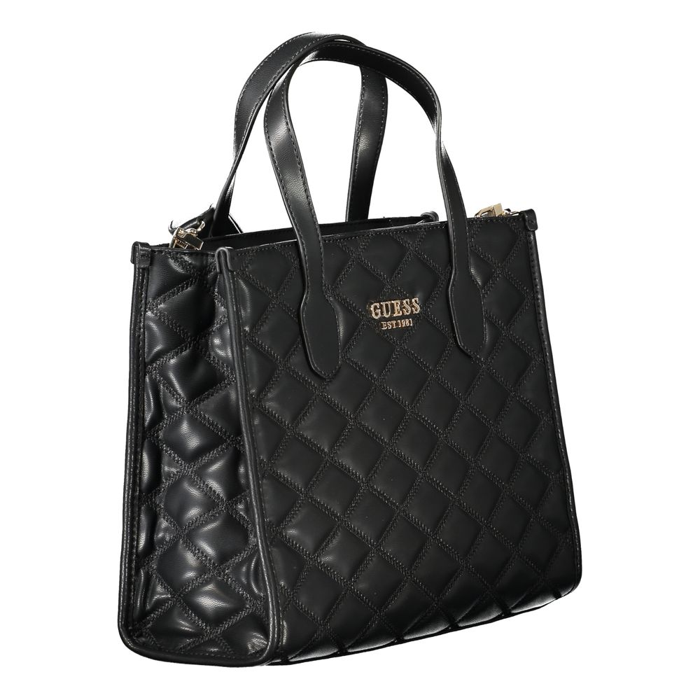 Guess Jeans Schwarze Polyethylen-Handtasche
