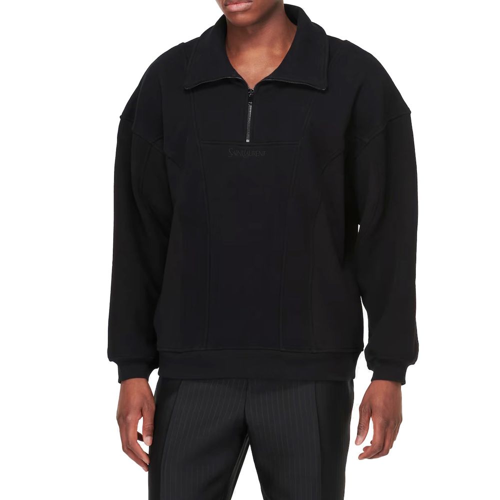 Saint Laurent Baumwoll-Fleece-Sweatshirt