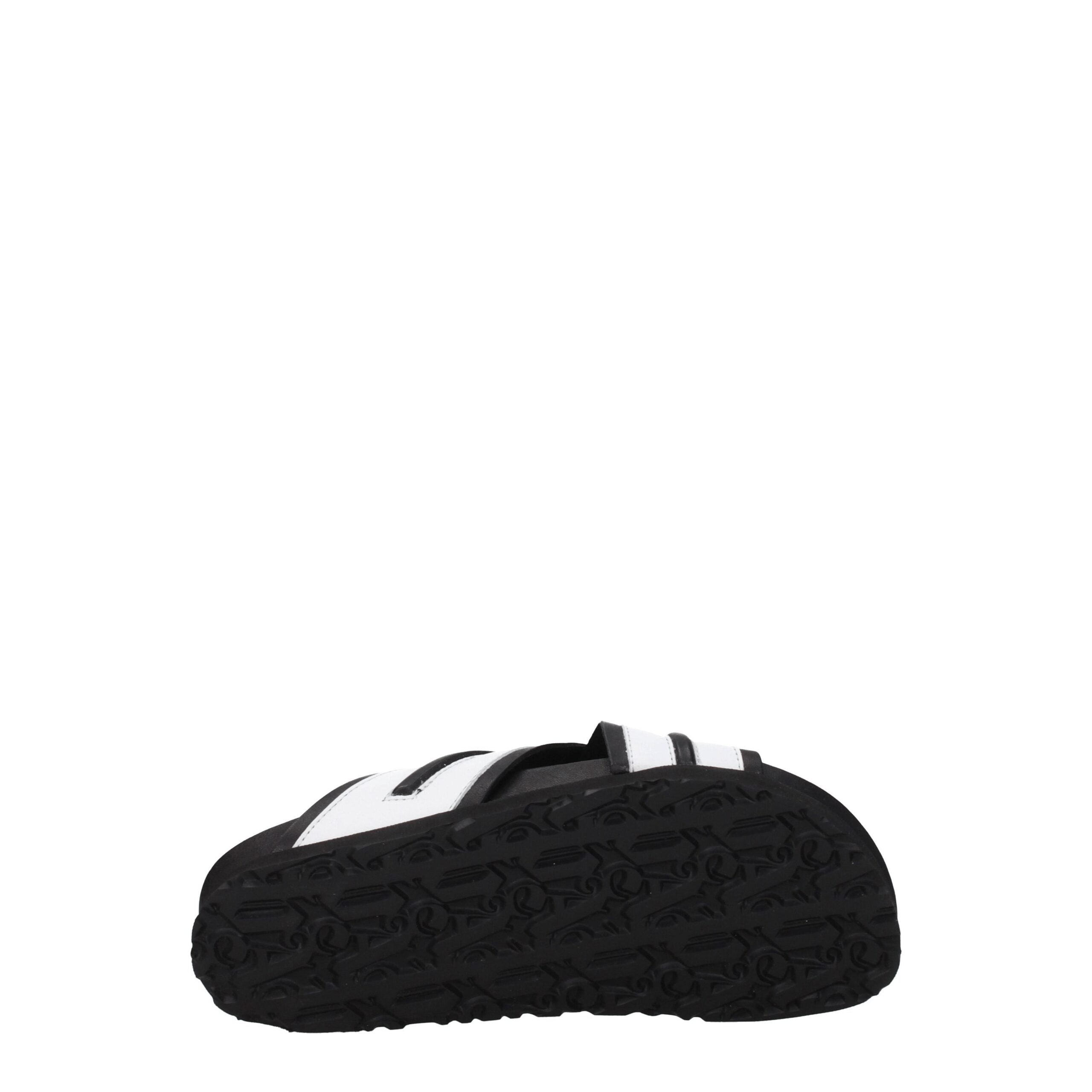 Palm Angels Weiße Lederpantoffeln Sandalen