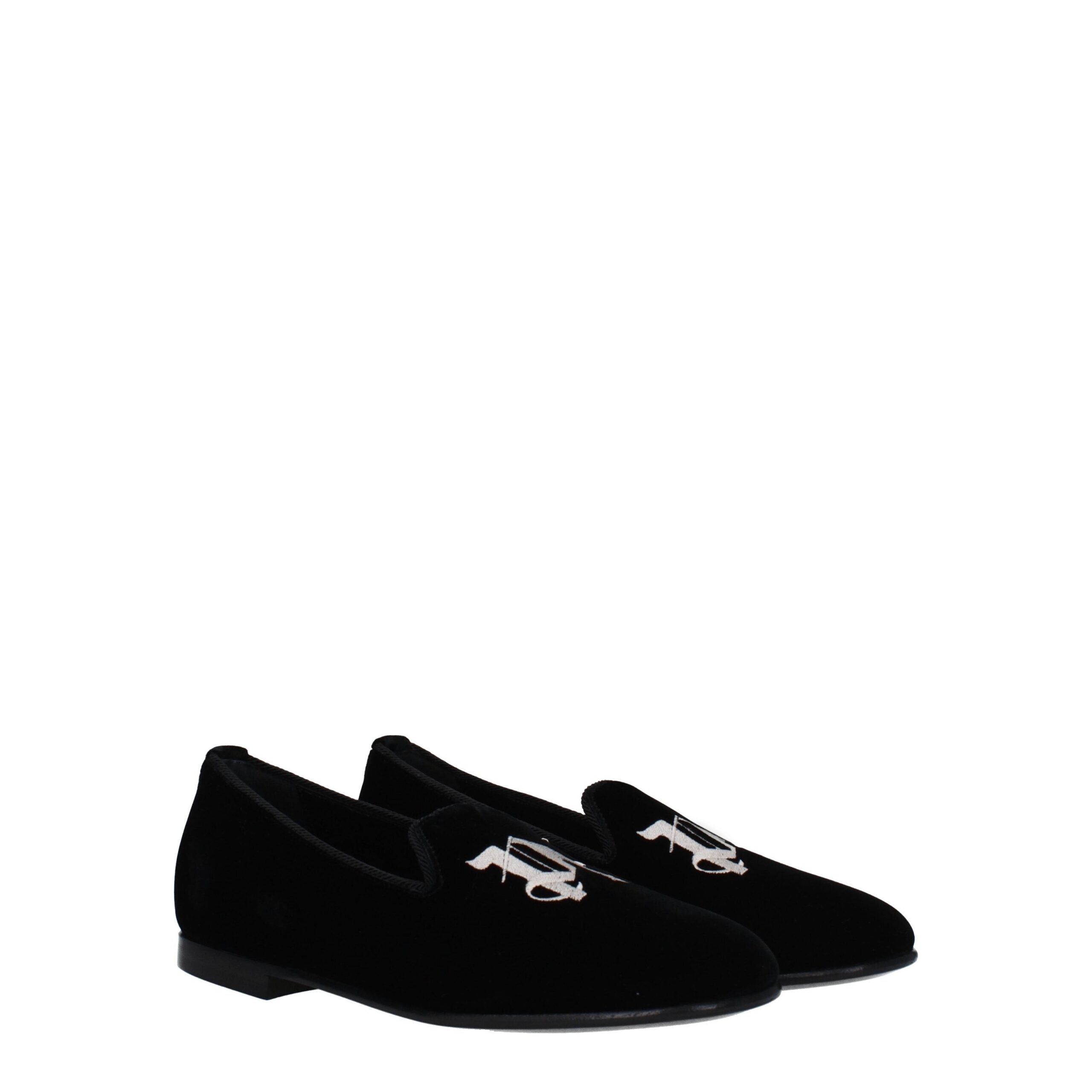 Palm Angels Slipper aus schwarzem Samt