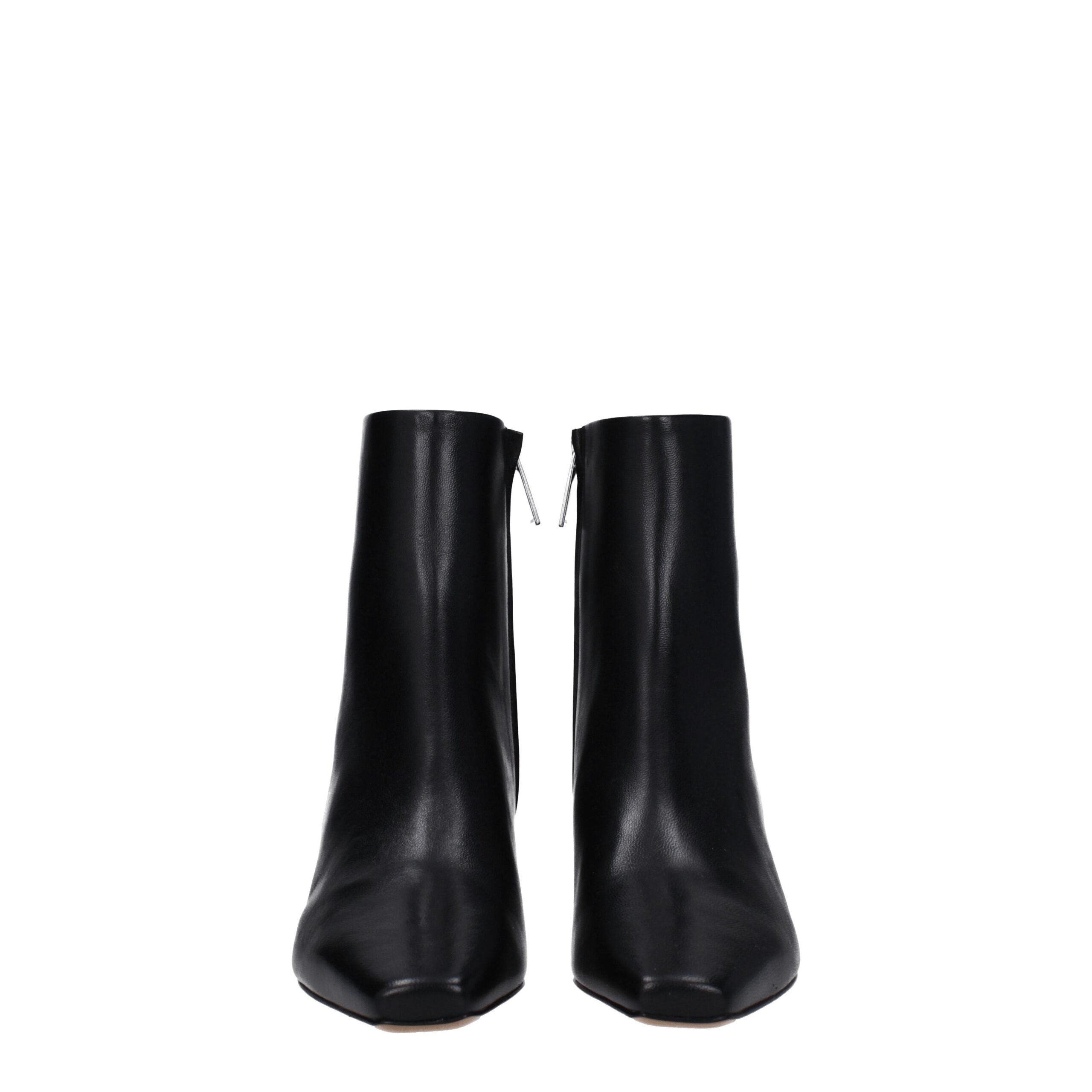 Off-White Schwarze Lederstiefeletten