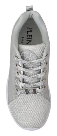 Philipp Plein Gisella Silber Polyester Turnschuhe Schuhe