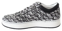 Jimmy Choo Glitzernde Slip-On Sneakers - Silber und Schwarz
