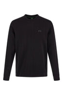 Hugo Boss Elegantes Rundhals-Sweatshirt aus schwarzer Baumwolle