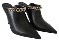 Jimmy Choo Elegante Schwarz-Gold Leder Pumps