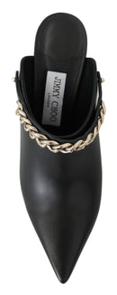 Jimmy Choo Elegante Schwarz-Gold Leder Pumps