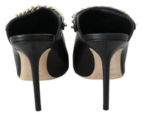 Jimmy Choo Elegante Schwarz-Gold Leder Pumps