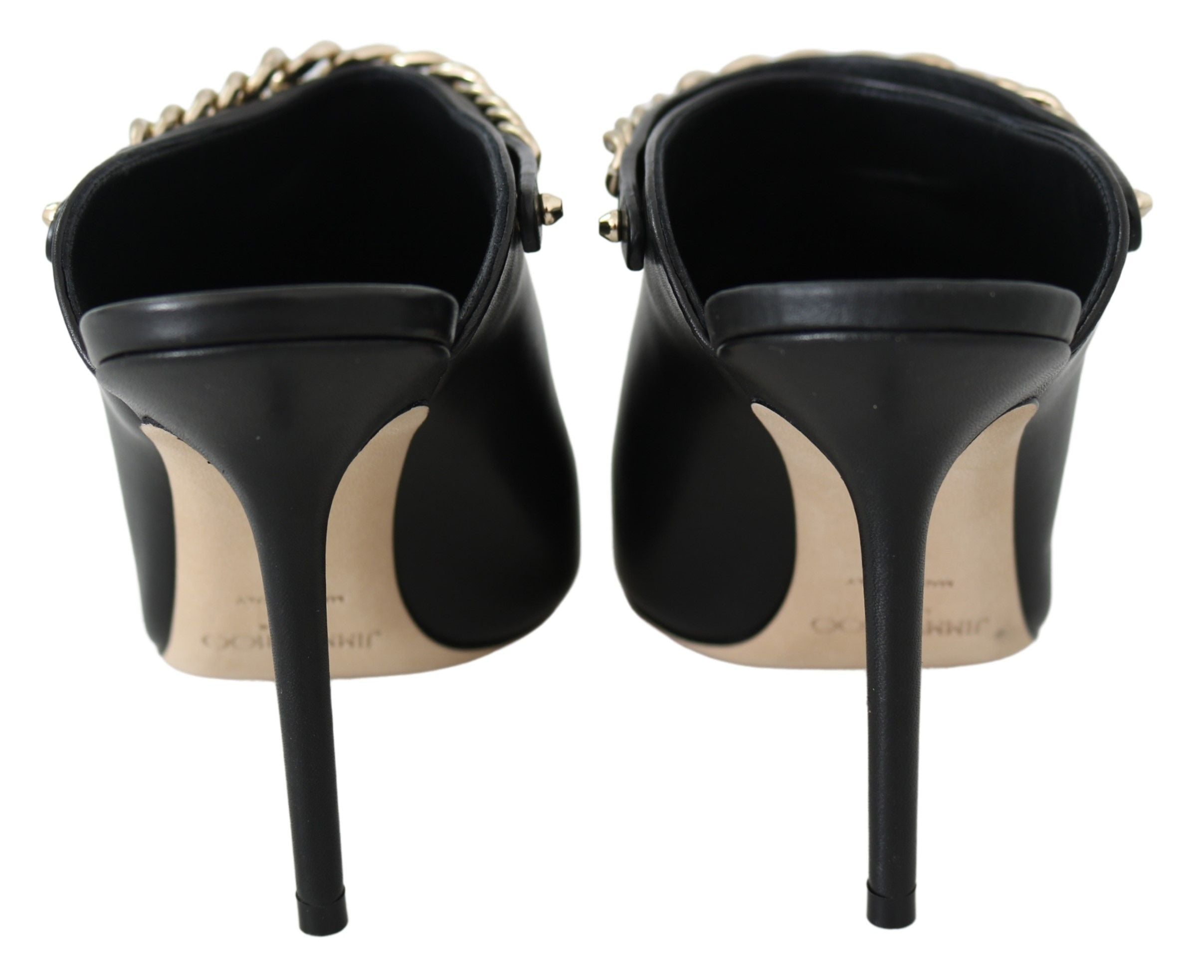 Jimmy Choo Elegante Schwarz-Gold Leder Pumps