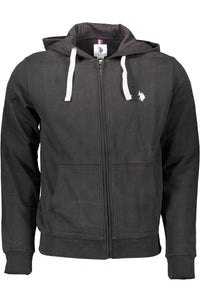U.S. POLO ASSN. Schwarzer Baumwollpullover für Männer