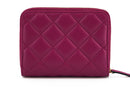 Versace Elegantes Portemonnaie aus gestepptem Leder in Lila