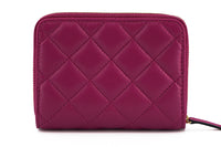 Versace Elegantes Portemonnaie aus gestepptem Leder in Lila