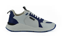 Versace Elegante Leder-Sneakers in Blau und Weiß