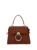 Chloé Elegante Schulterhandtasche aus braunem Kalbsleder in Sepia