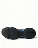Prada Schwarz Blau Rubber Knit Slip On Low Top Sneakers Schuhe