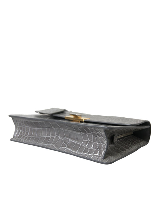 Balenciaga Graue Exotenleder Handtasche Medium Schulter