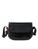 Balenciaga Schwarze Exotenleder Schulter Crossbody Kameratasche