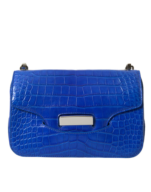 Balenciaga Blaue Exotische Leder Neo Klassische Geldbörse Umhängetasche Handtasche