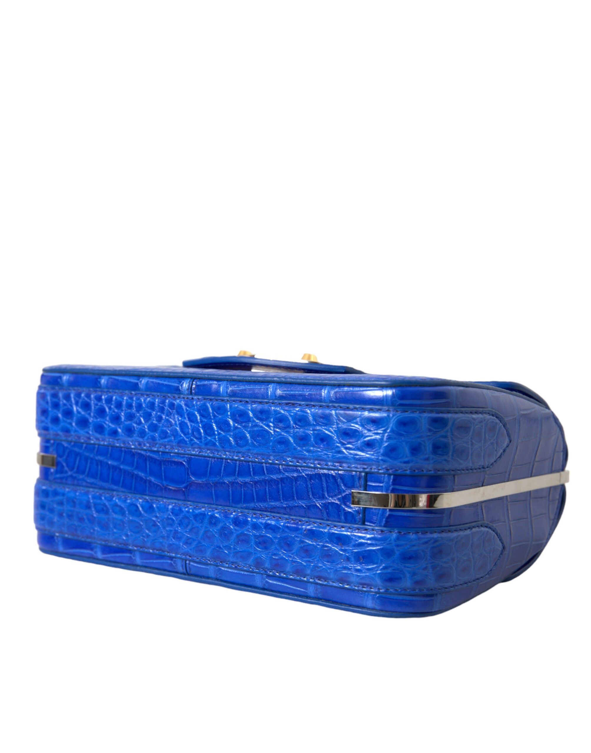 Balenciaga Blaue Exotische Leder Neo Klassische Geldbörse Umhängetasche Handtasche