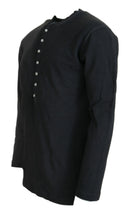 Dsquared² Schwarzer Baumwoll-Leinen Pullover mit langen Ärmeln
