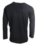 Dsquared² Schwarzer Baumwoll-Leinen Pullover mit langen Ärmeln