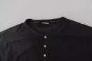 Dsquared² Schwarzer Baumwoll-Leinen Pullover mit langen Ärmeln