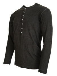 Dsquared² Grauer Baumwoll-Leinen Pullover mit langen Ärmeln