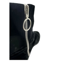 Off-White Schwarze Kalbsleder Damenstiefelette