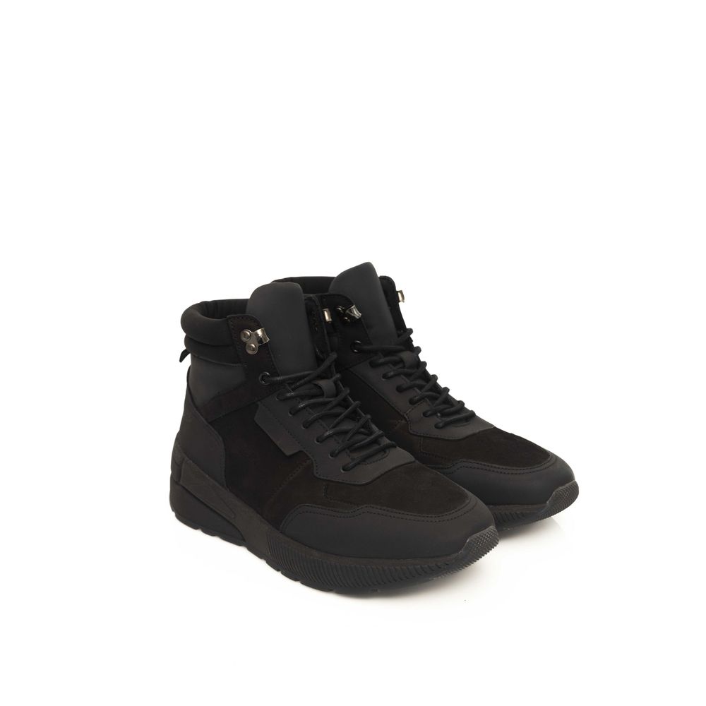 Cerruti 1881 Black Men's Sneakers in Cowhide Leather