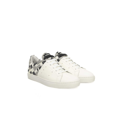 Cerruti 1881 White Calfskin Men's Sneakers