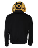 Versace Schwarzer Medusa Druck Baumwolle Full Zip HoodieSweatshirt Sweater