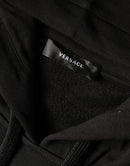 Versace Schwarzer Medusa Druck Baumwolle HoodiePullover Sweatshirt Pullover