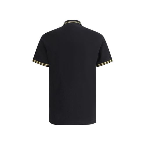 Versace Schwarzes Baumwoll-Poloshirt