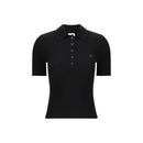 Courrèges Schwarzes Viskose-Poloshirt