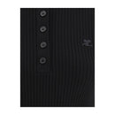 Courrèges Schwarzes Viskose-Poloshirt