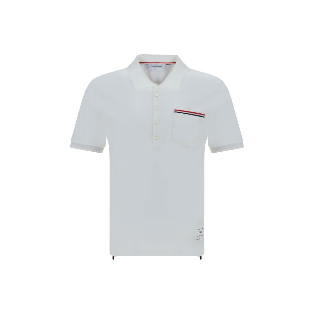 Thom Browne Baumwoll-Poloshirt in Weiß