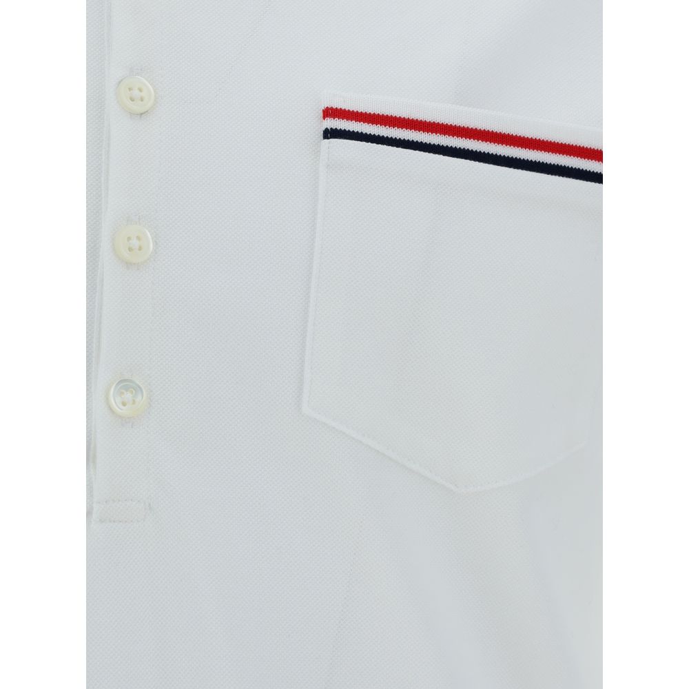 Thom Browne Baumwoll-Poloshirt in Weiß