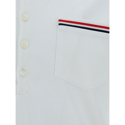 Thom Browne Baumwoll-Poloshirt in Weiß