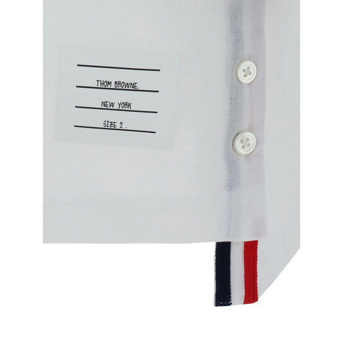 Thom Browne Baumwoll-Poloshirt in Weiß