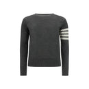 Thom Browne Graues Woll-Sweatshirt aus Fleece
