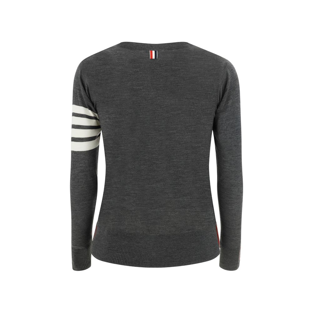 Thom Browne Graues Woll-Sweatshirt aus Fleece
