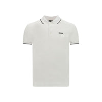 ZEGNA polo shirt made of white elastane