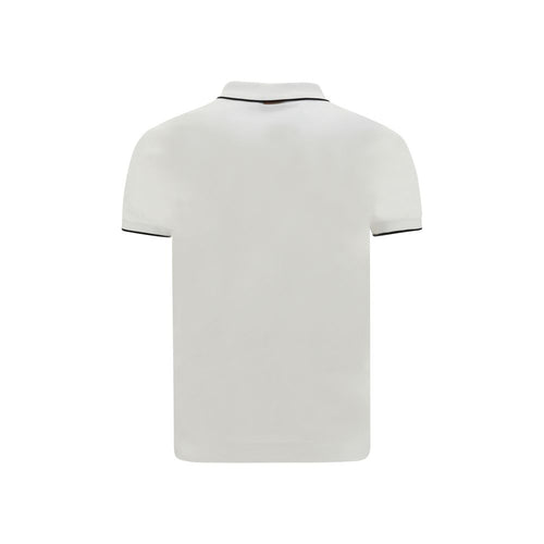 ZEGNA polo shirt made of white elastane