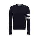 Thom Browne Blauer Fleece-Wollpullover
