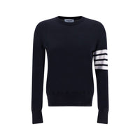 Thom Browne Blauer Fleece-Wollpullover