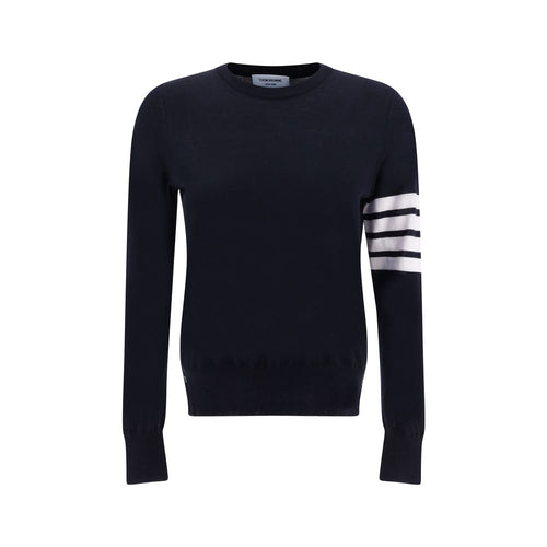 Thom Browne Blauer Fleece-Wollpullover